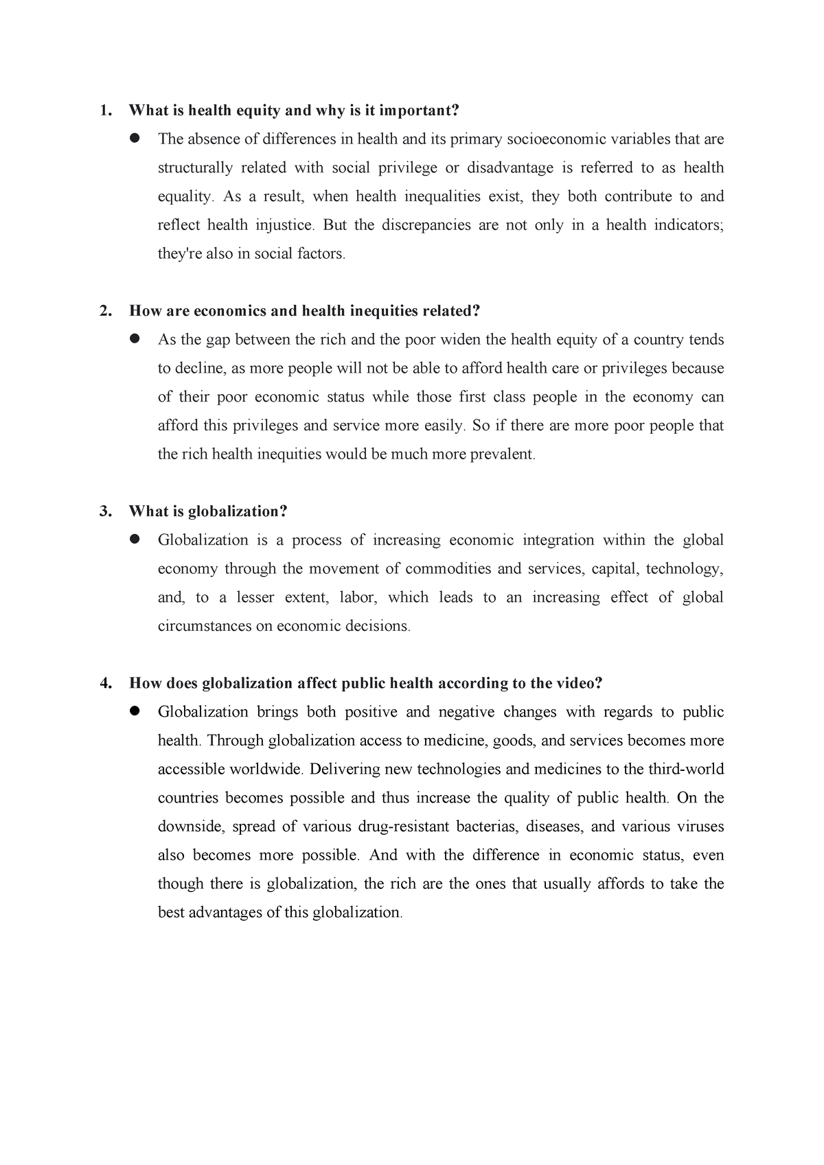 health equity argumentative essay