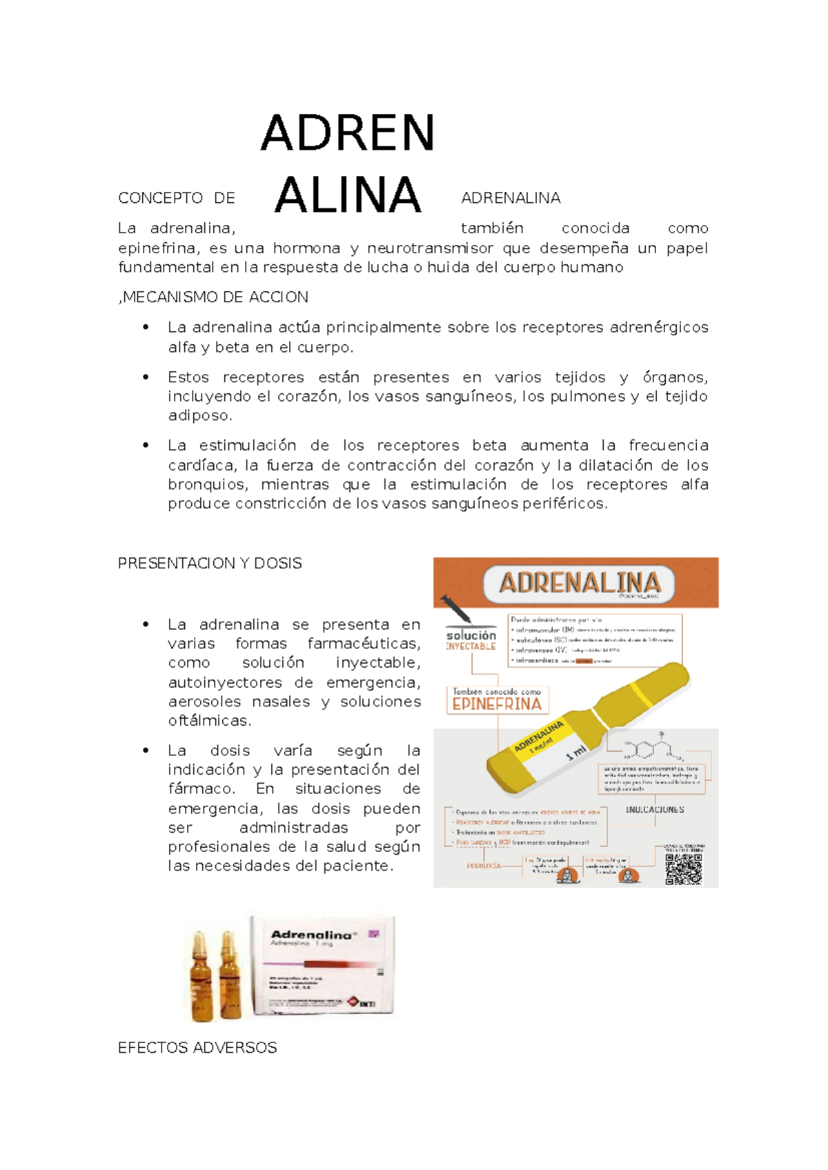 APS - trabajo - CONCEPTO DE ADRENALINA La adrenalina, también conocida ...