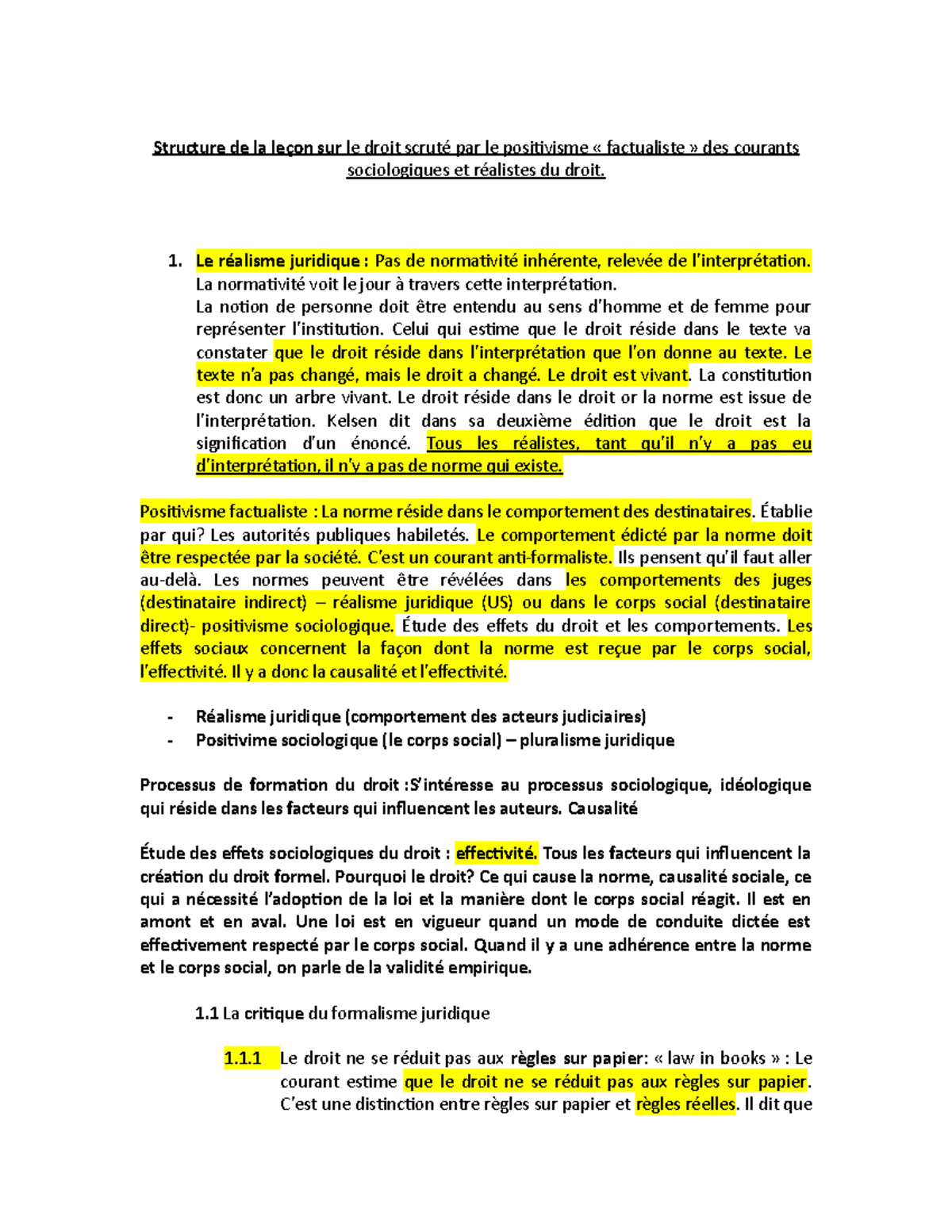 Structure de la leçon sur le droit scruté par le positivisme ...