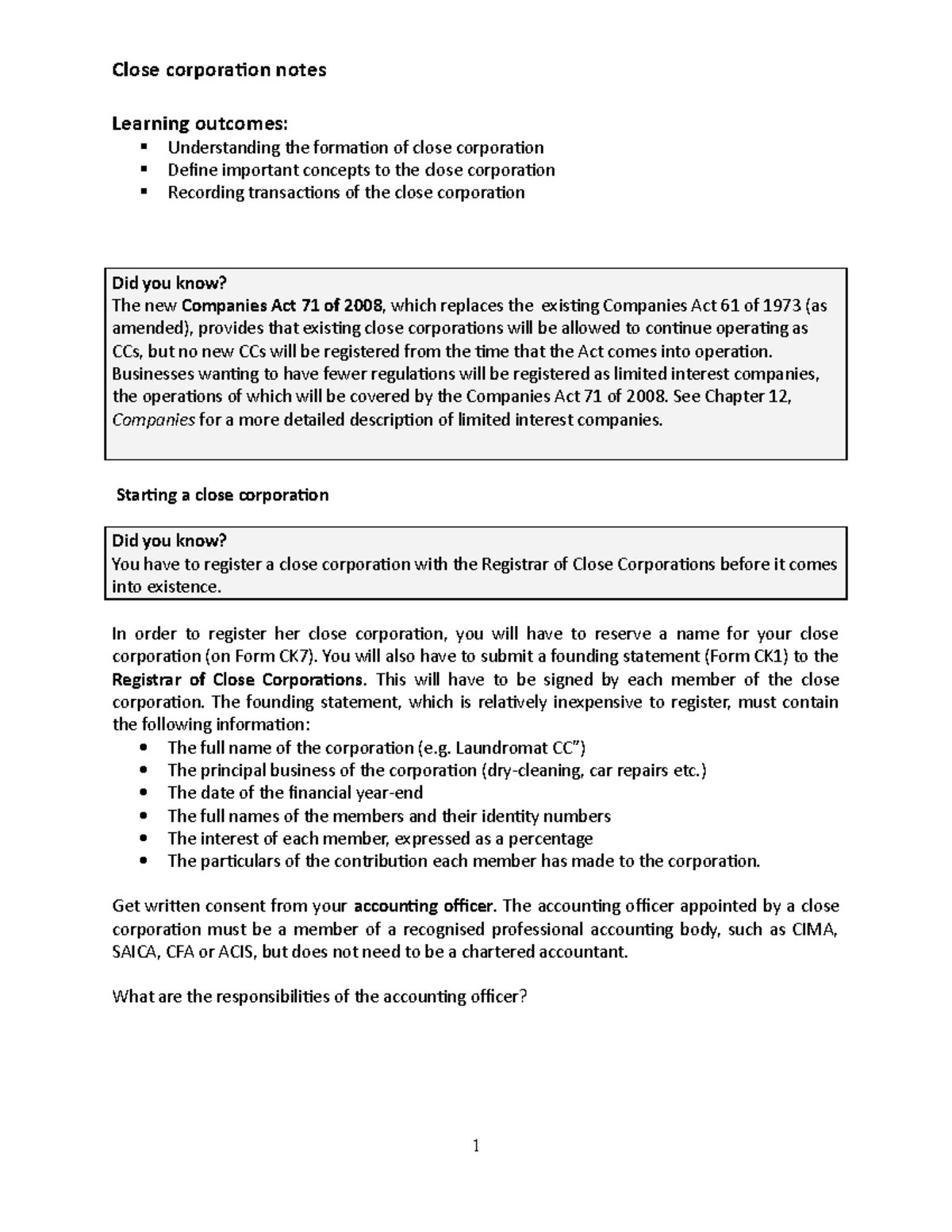 close-corporation-notes-learning-outcomes-understanding-the