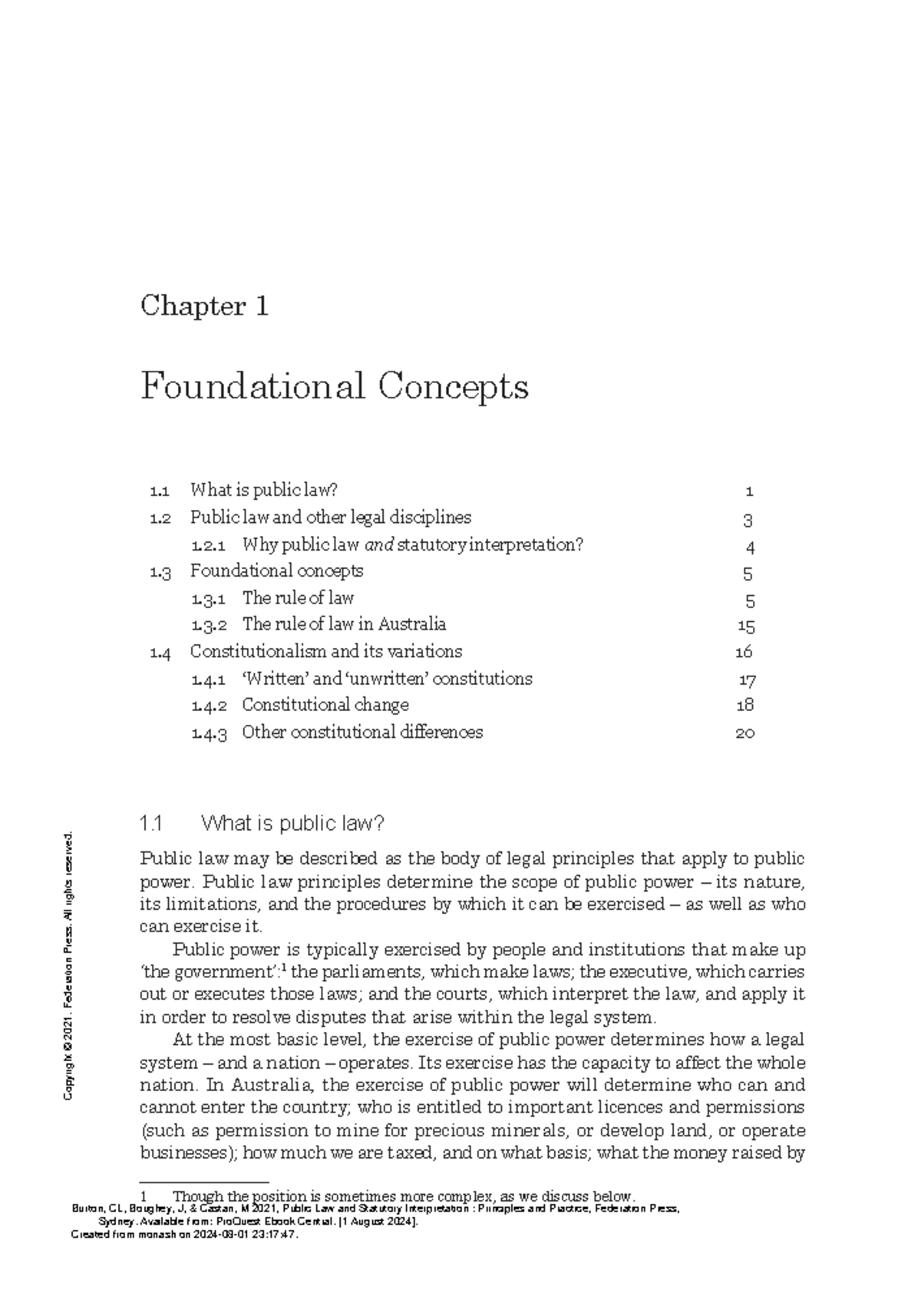 Public Law and Statutory Interpretation Principles chapter 1 - Chapter ...