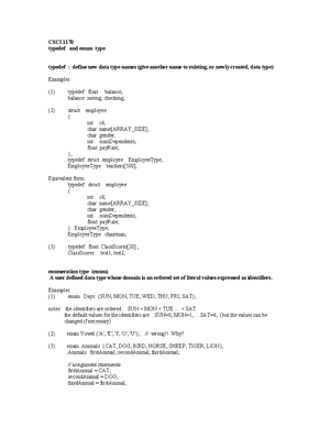 8-switch - Notes - Decision statement: switch statement Used when it is ...