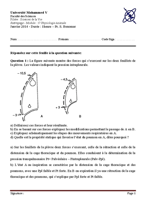 Type 2 Corrigee Physiologie DES Grandes Fonctions - 1 UNIVERSITE ...