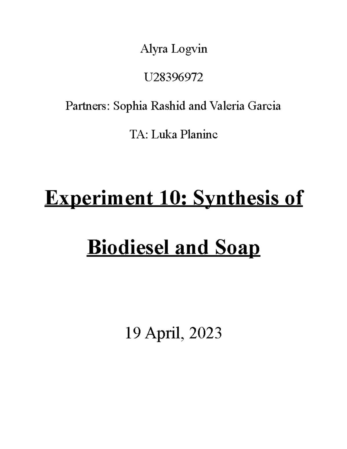 Post Lab Report 10 - Alyra Logvin U Partners: Sophia Rashid and Valeria ...