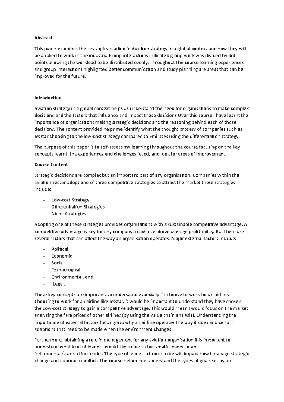 Assignment 3 Reflection Paper - Abstract This paper examines the key ...