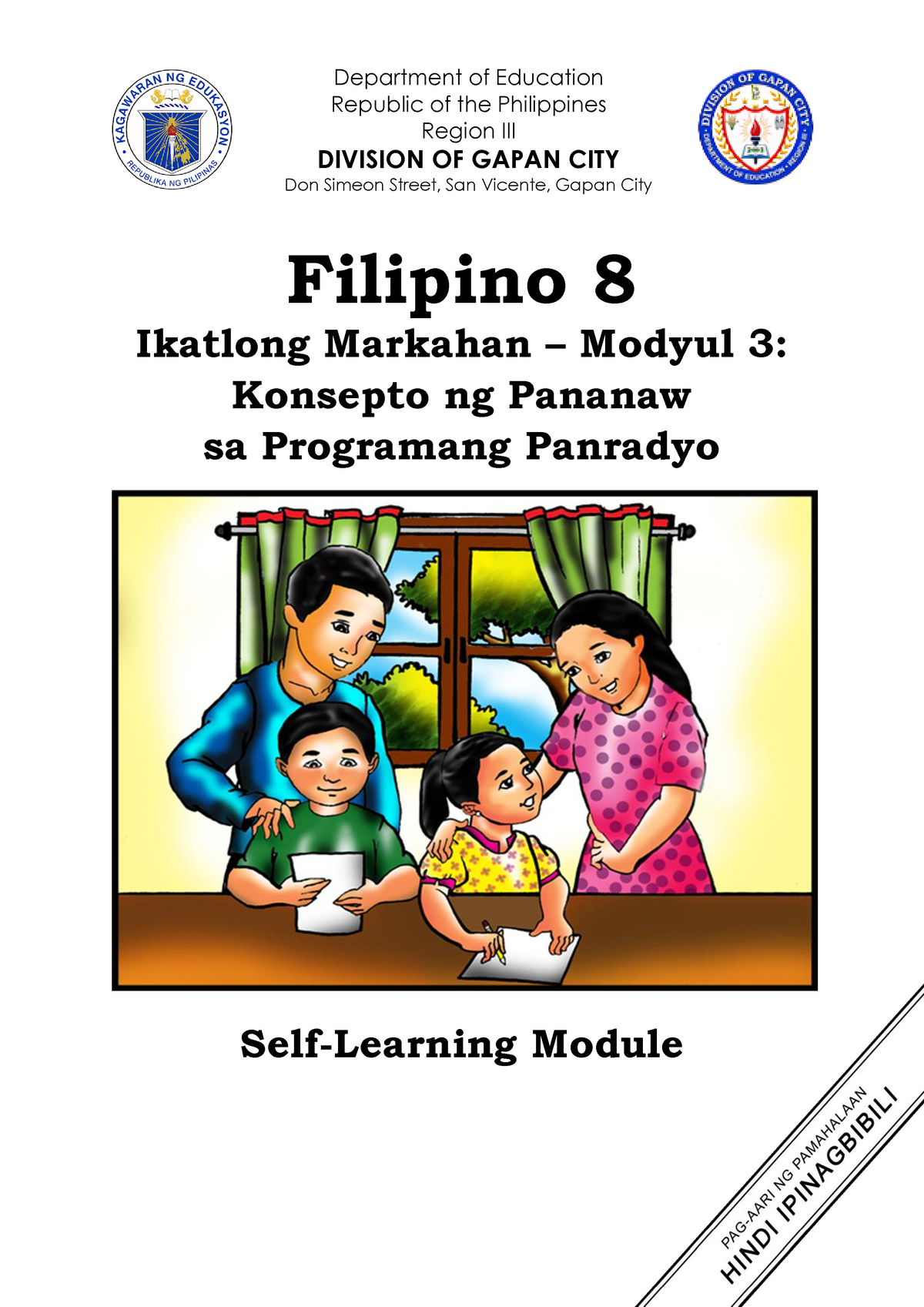 Filipino 8 SLMs 3rd Quarter Module 3 Department Of Education Republic 