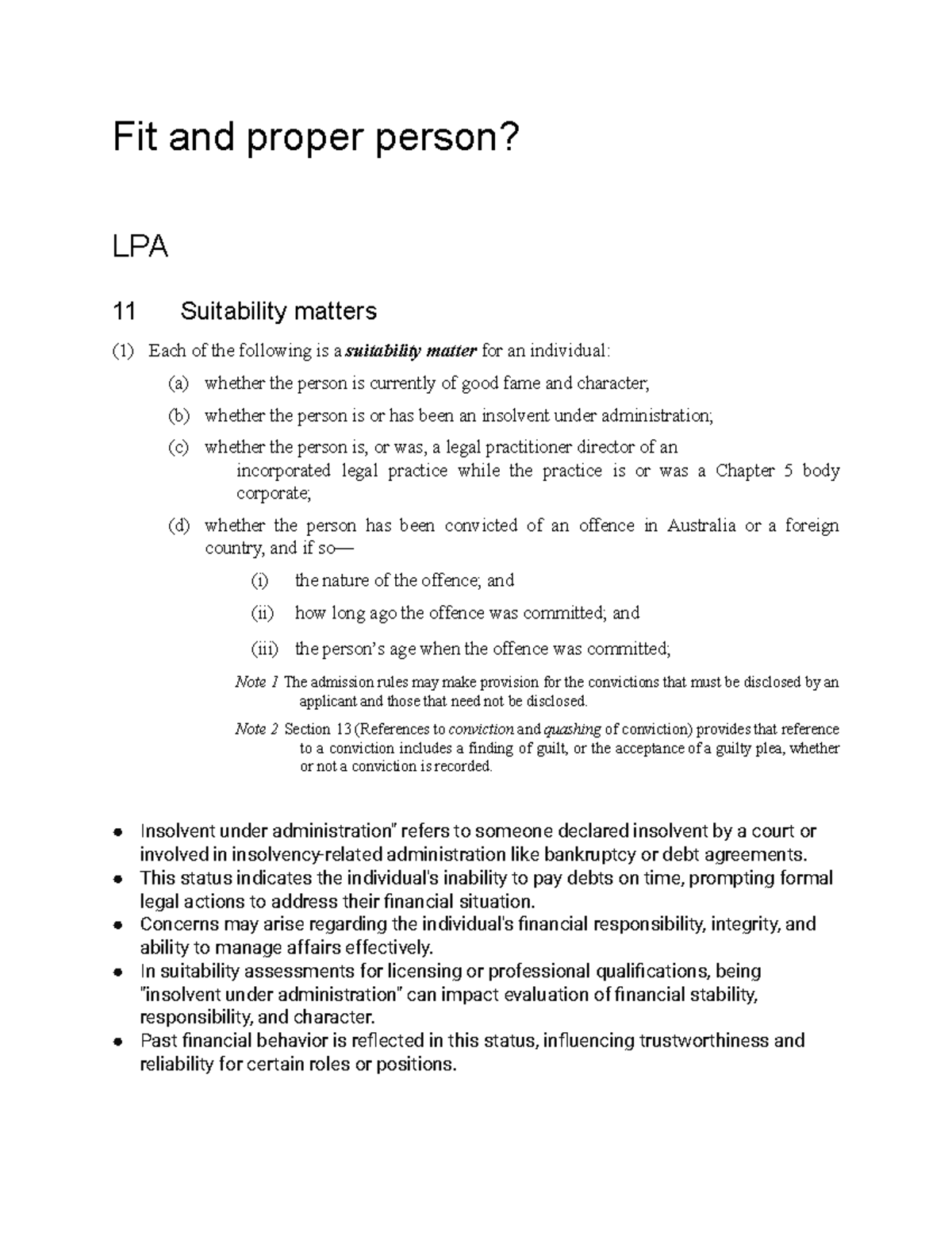 LPR examm - Its exam prep has lecuter summrises from week 1 - Fit and ...