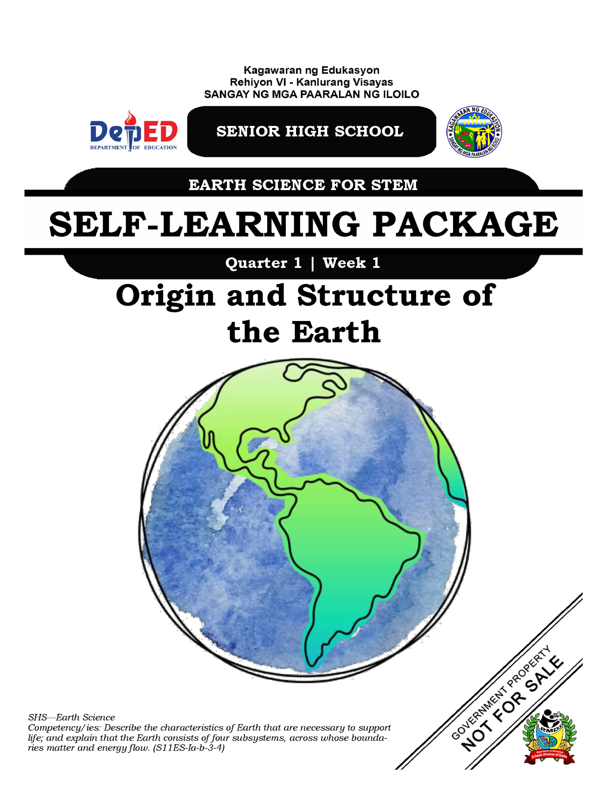 CORE ES STEM Q1W1 - Earth Science - SENIOR HIGH SCHOOL EARTH SCIENCE ...