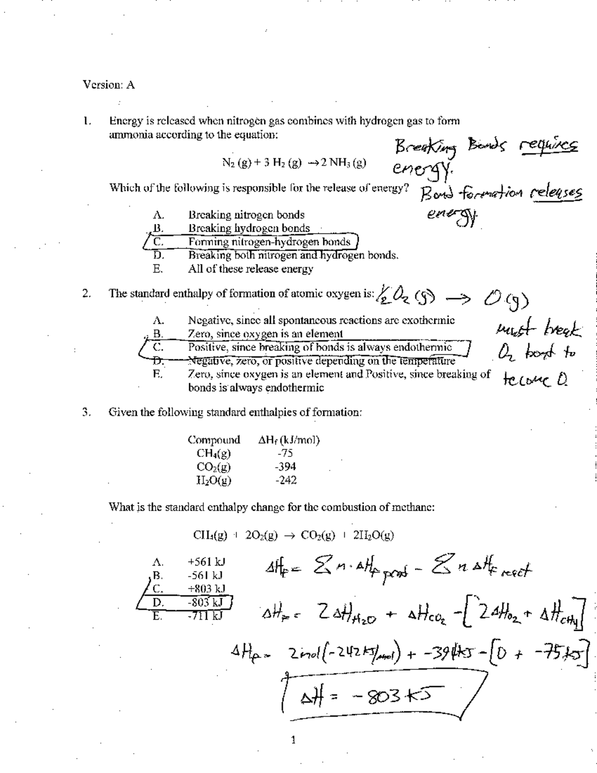 CHEM 1210 AU12 Exam 2 Worked Out Solutions - CHEM 1210 - Studocu