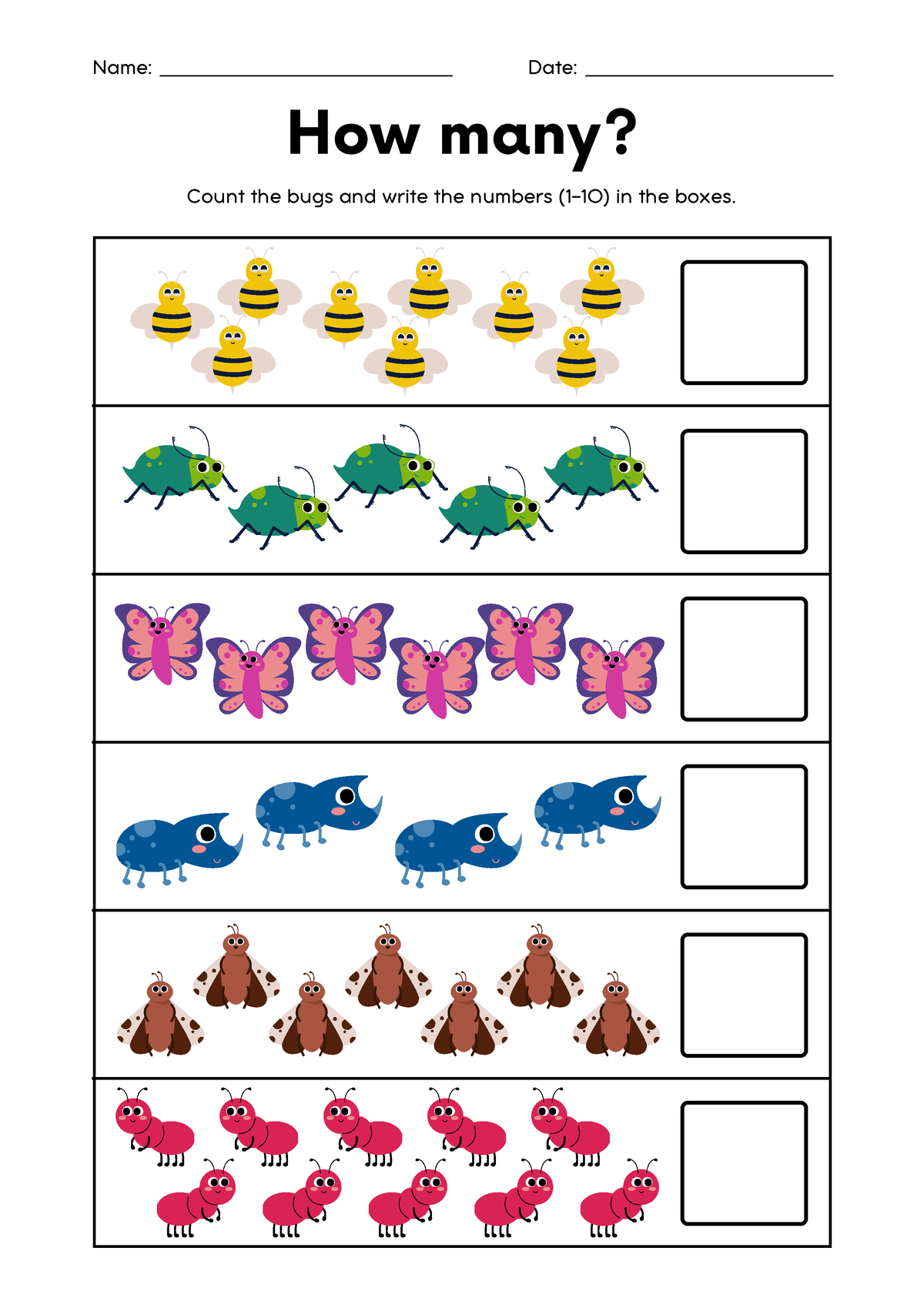 Colorful Grade 1 Writing Practice English Worksheet - ####### How many ...