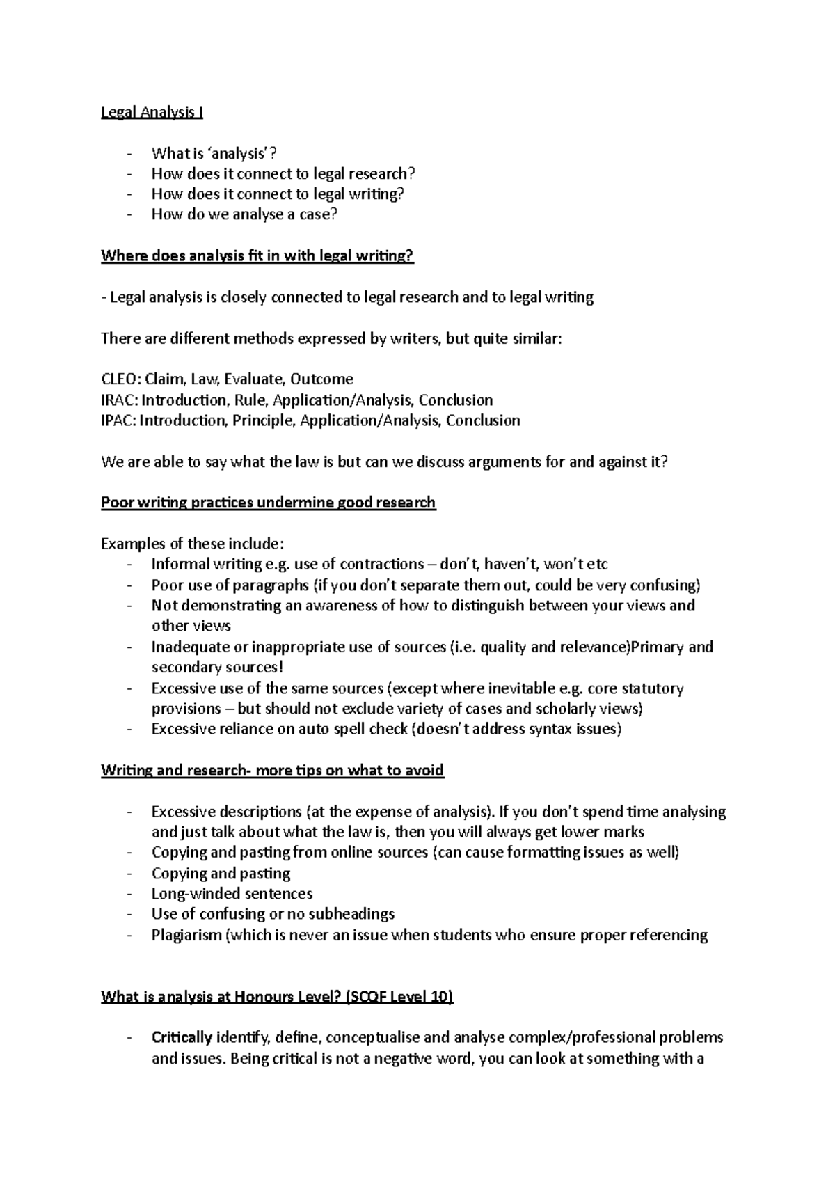 Lecture 1 Doctrinal Legal Research Methodology Legal Analysis I 