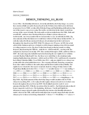 Design Thinking 111 Report - Anthony Murphy DESIGN_THINKING DESIGN ...