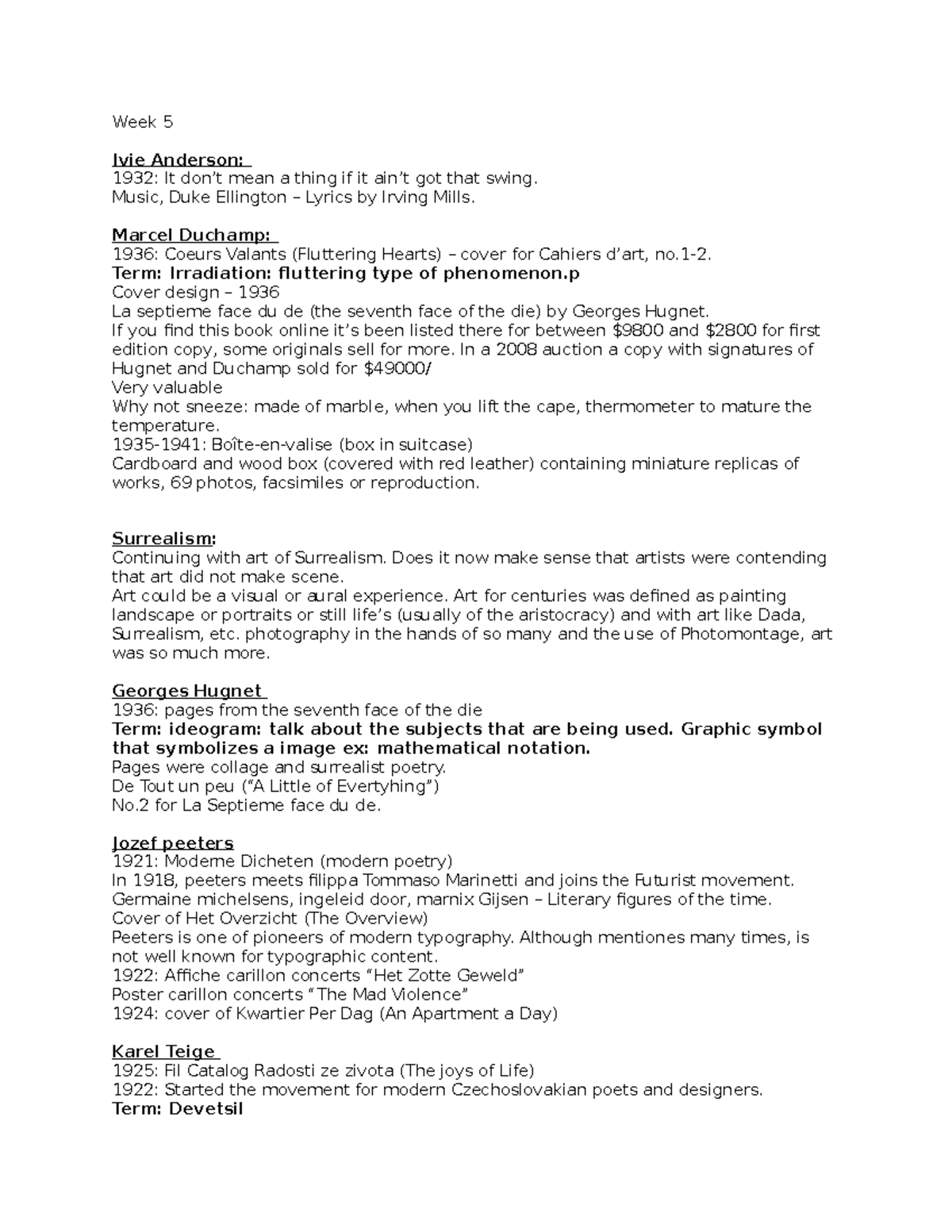 GDES-230 Week 5 - Notes from class of Elder T. This notes are from week ...