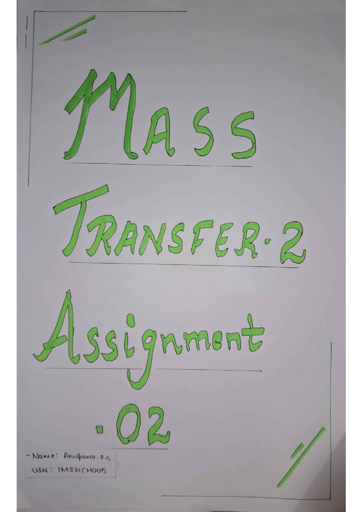 the assignment of mass