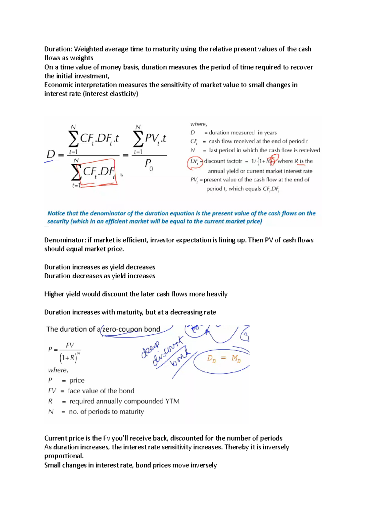 Duration model - Lecture notes 3 - BFF 5280 - Monash - Studocu