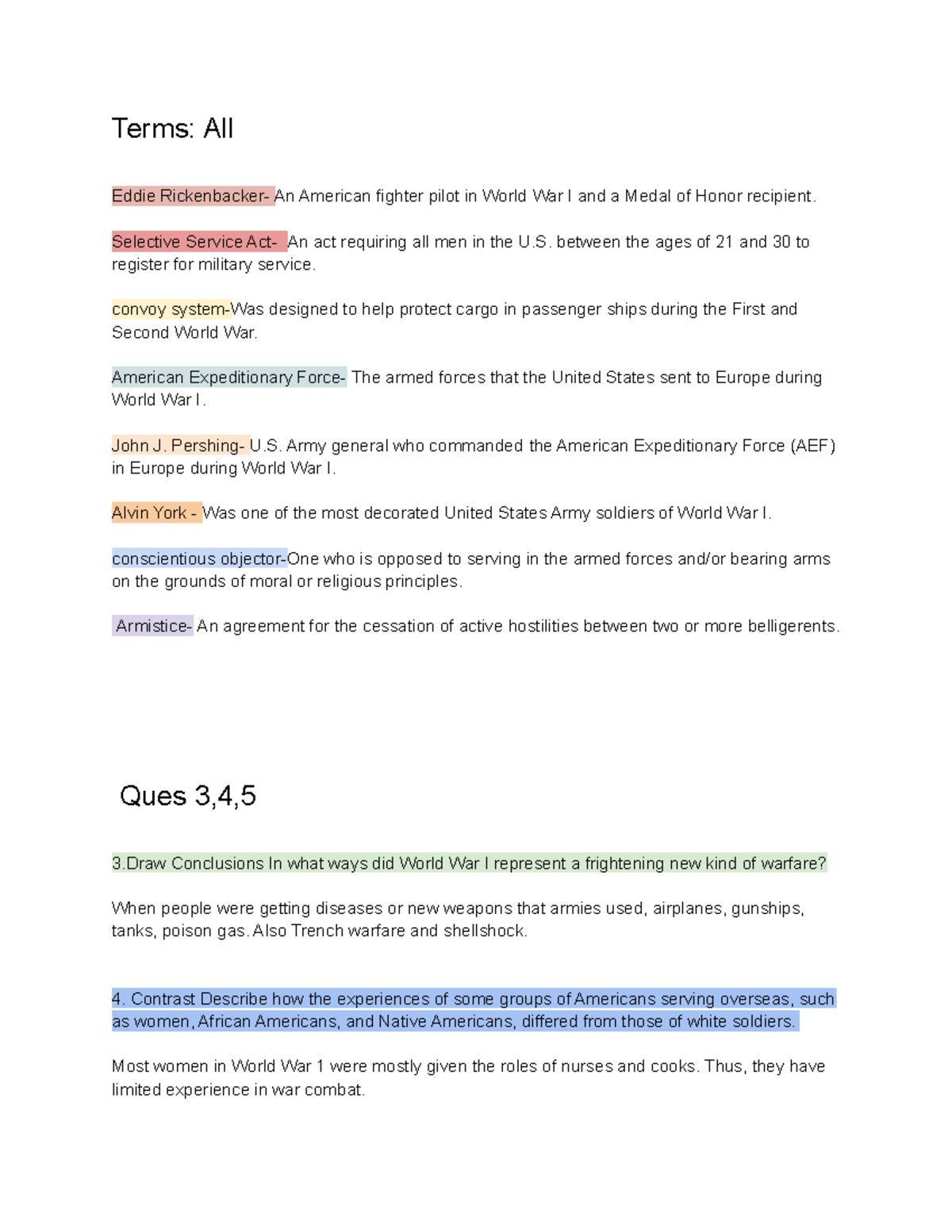Mod 7 Lesson 2 pg. 326. // definition Terms All Eddie Rickenbacker