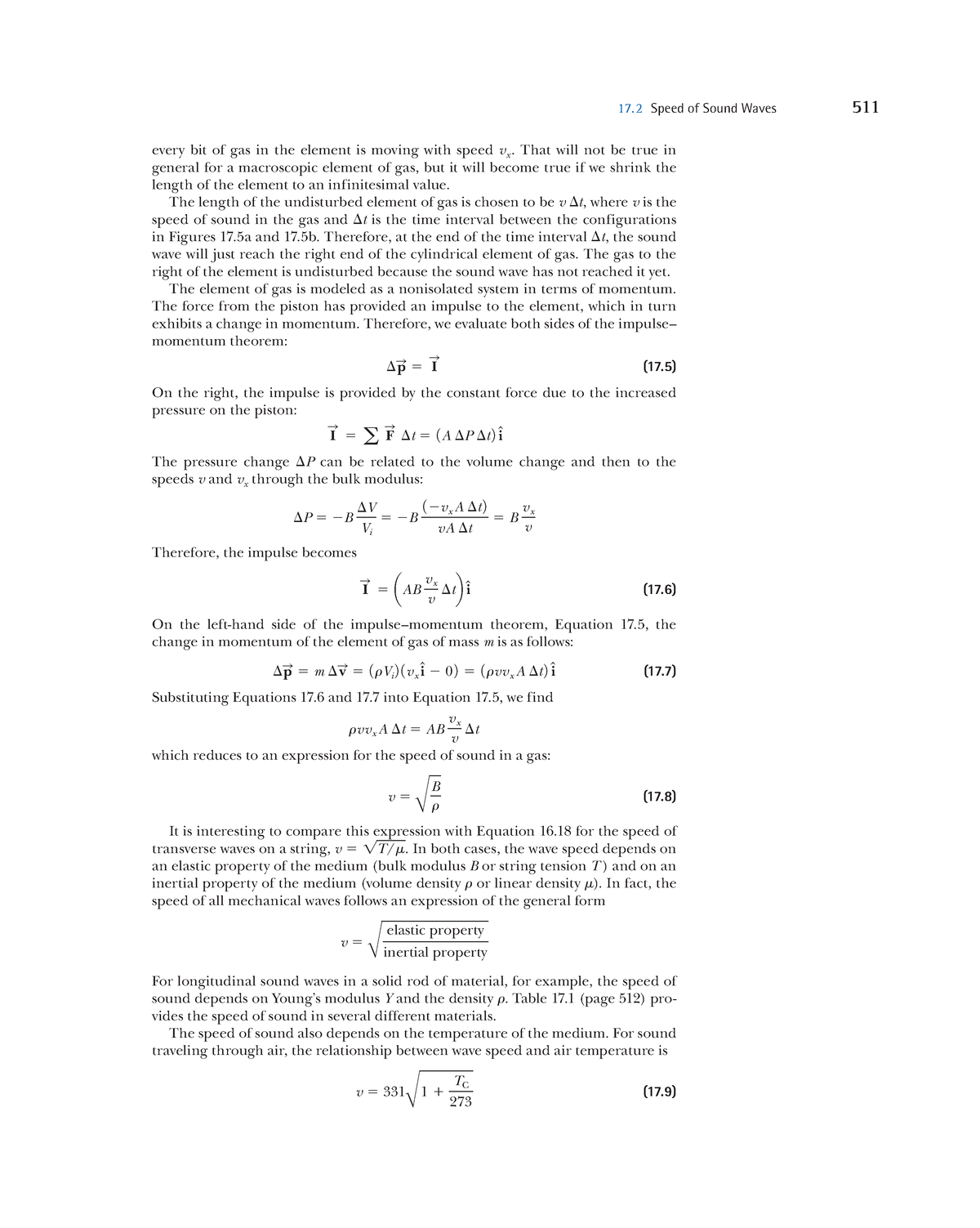 Physics -92 - 17 Speed Of Sound Waves 511 Every Bit Of Gas In The ...