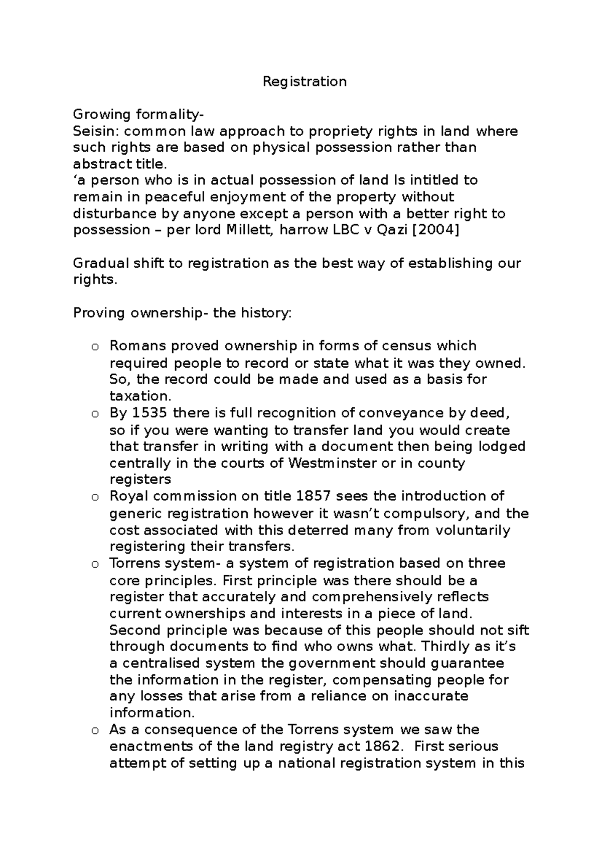 Registration How land is registered explained. Registration Growing