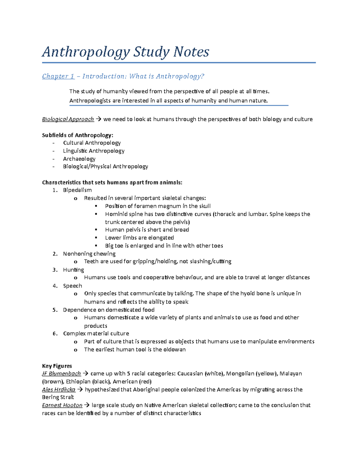 anthropology-exam-review-anthropology-study-notes-chapter-1