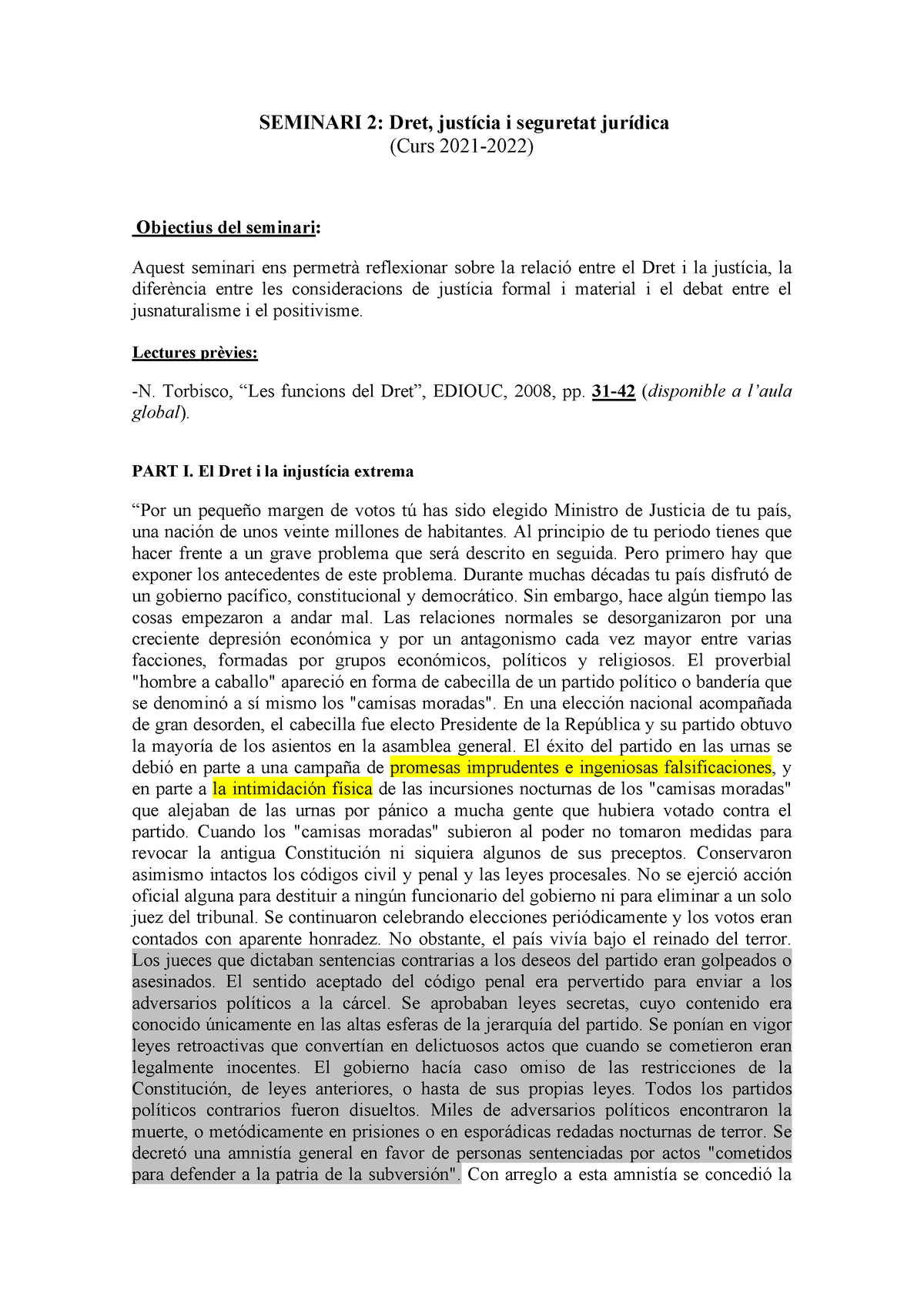 Seminari Teoria Del Dret 2 - SEMINARI 2: Dret, Justícia I Seguretat ...