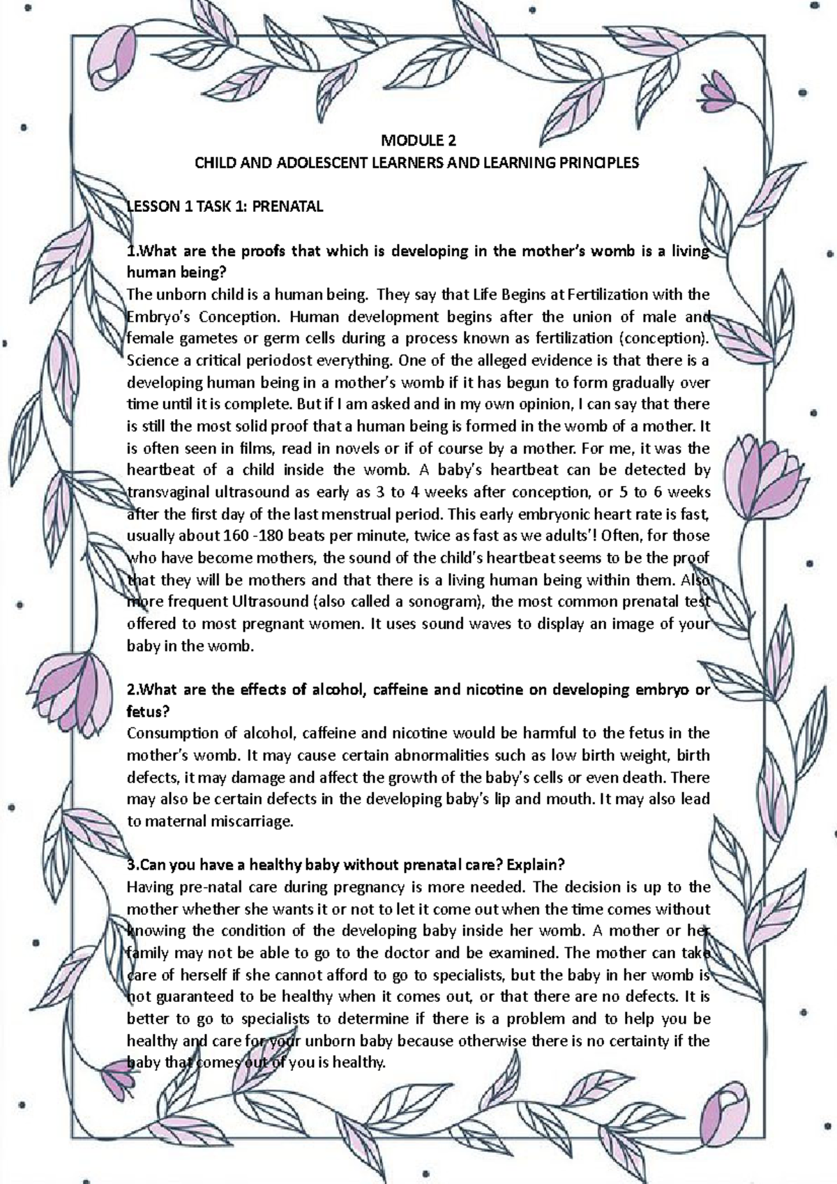 Child And Adolescence Module 2 Module 2 Child And Adolescent Learners Child And Adolescence Module 2 Module 2 Child And Adolescent Learners