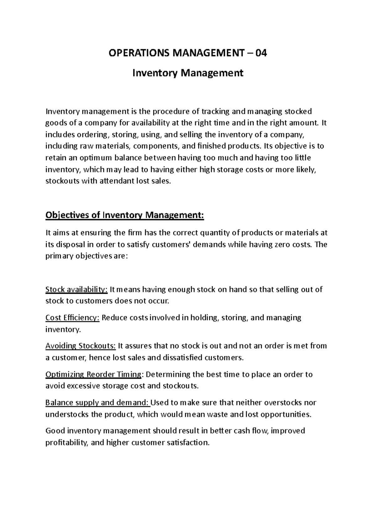 23MBA10026 - OP 4 - the tutorials are attached - OPERATIONS MANAGEMENT ...