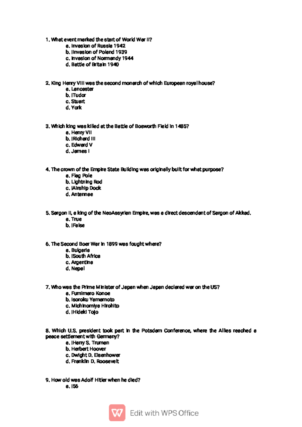 STAT279 Survey Report Winter 2024 1 - What event marked the start of ...