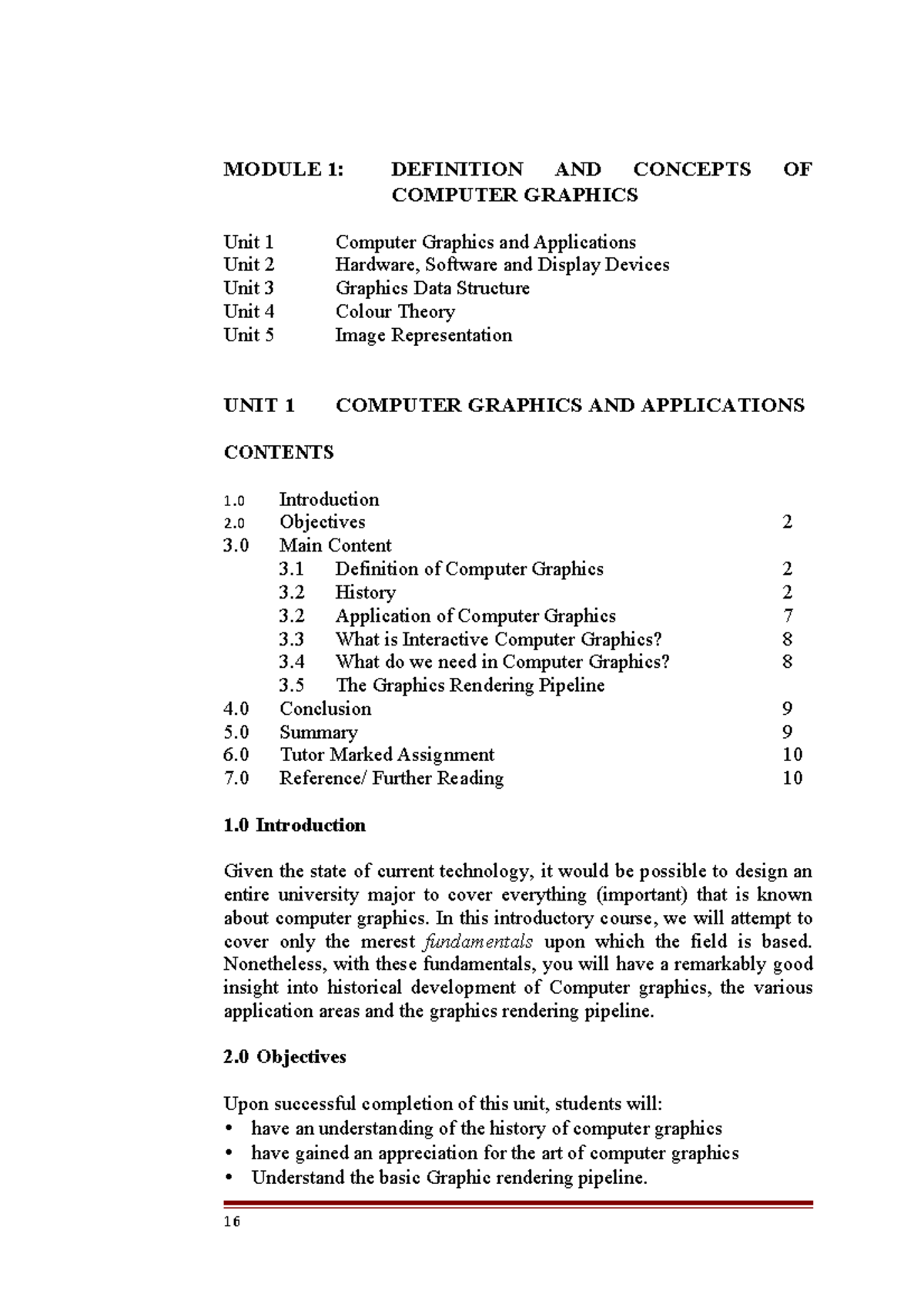 Concepts-applications-CG (1) - MODULE 1: DEFINITION AND CONCEPTS OF ...