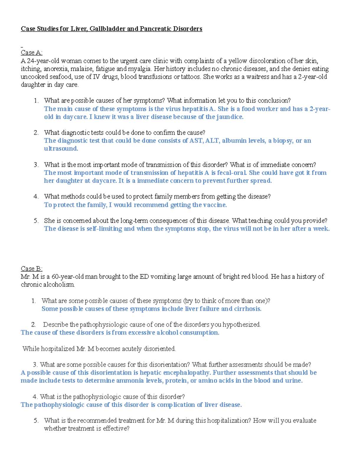 Cues for Case C CTE 5 casestudieslivergbpancreas F20 Case Studies for