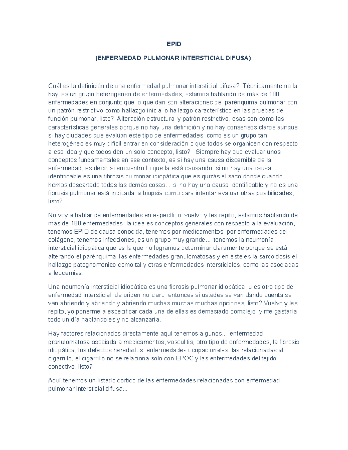 Enfermedad pulmonar intersticial medcram hipertensión