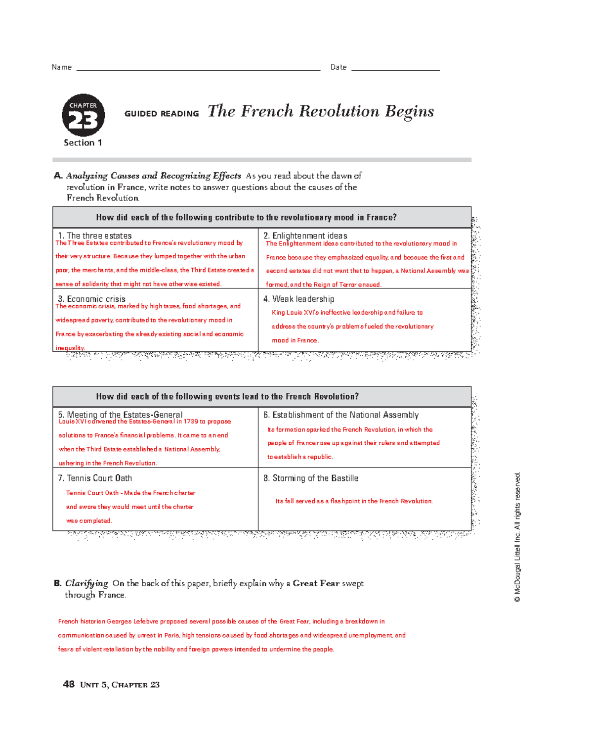 231 this will helllp © McDougal Littell Inc. All rights reserved