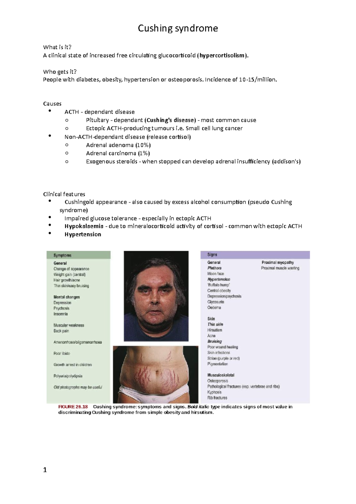 Cushing Syndrome Cushing Syndrome What Is It A Clinical State Of Increased Free Circulating