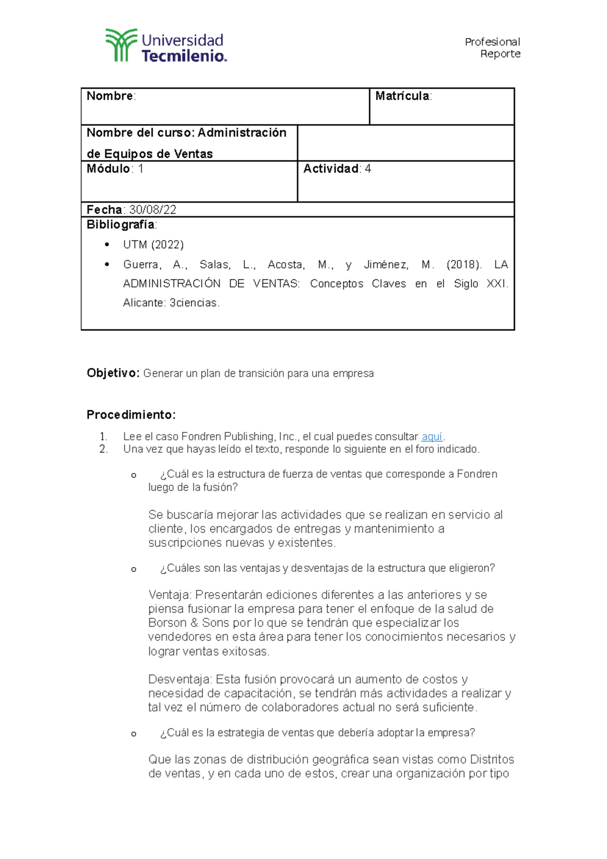 Act 4 AEV - Actividad necesaria para realizar Evidencia 1 - Profesional ...