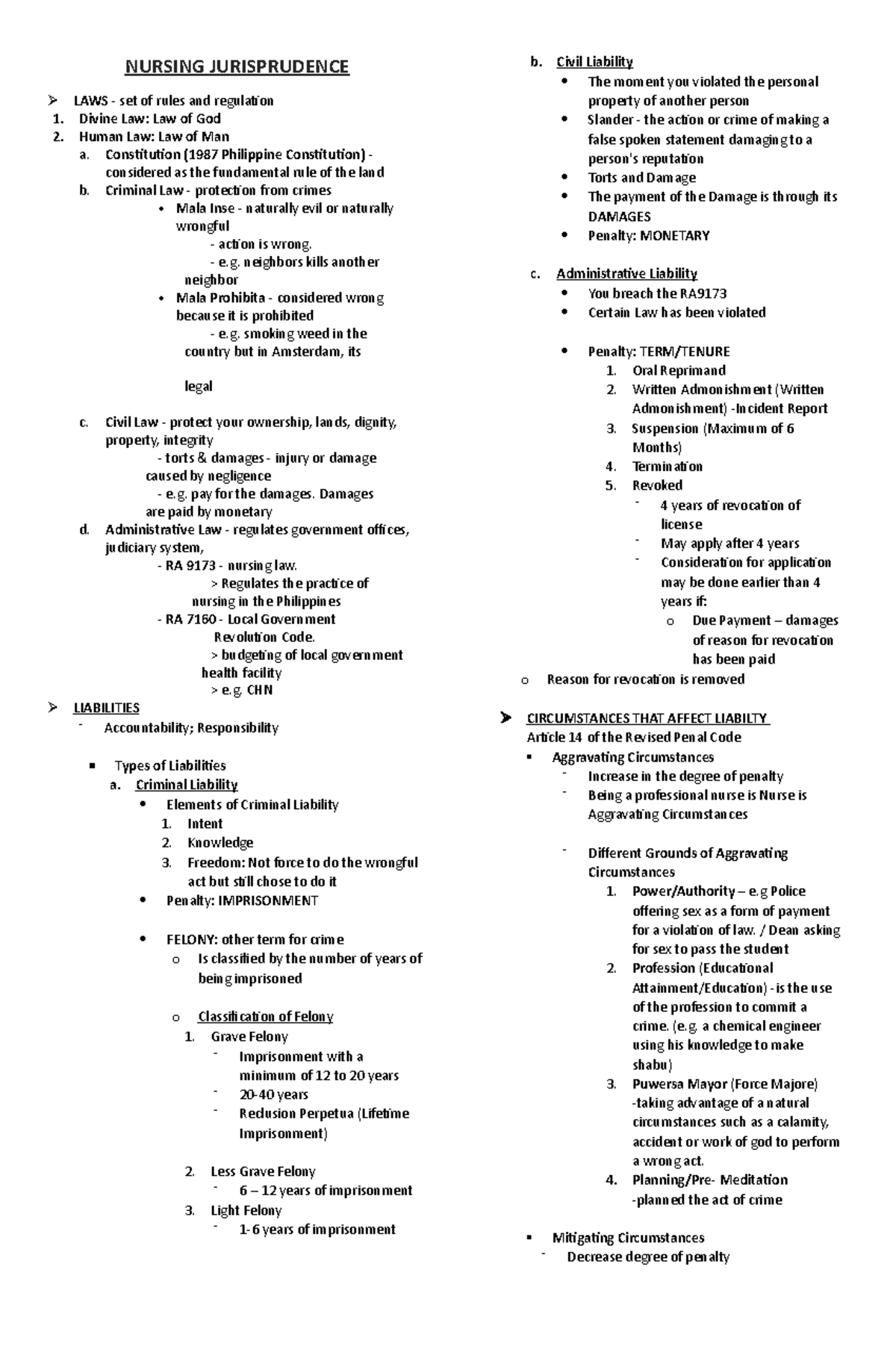 Nursing Jurisprudence - NURSING JURISPRUDENCE LAWS - set of rules and ...