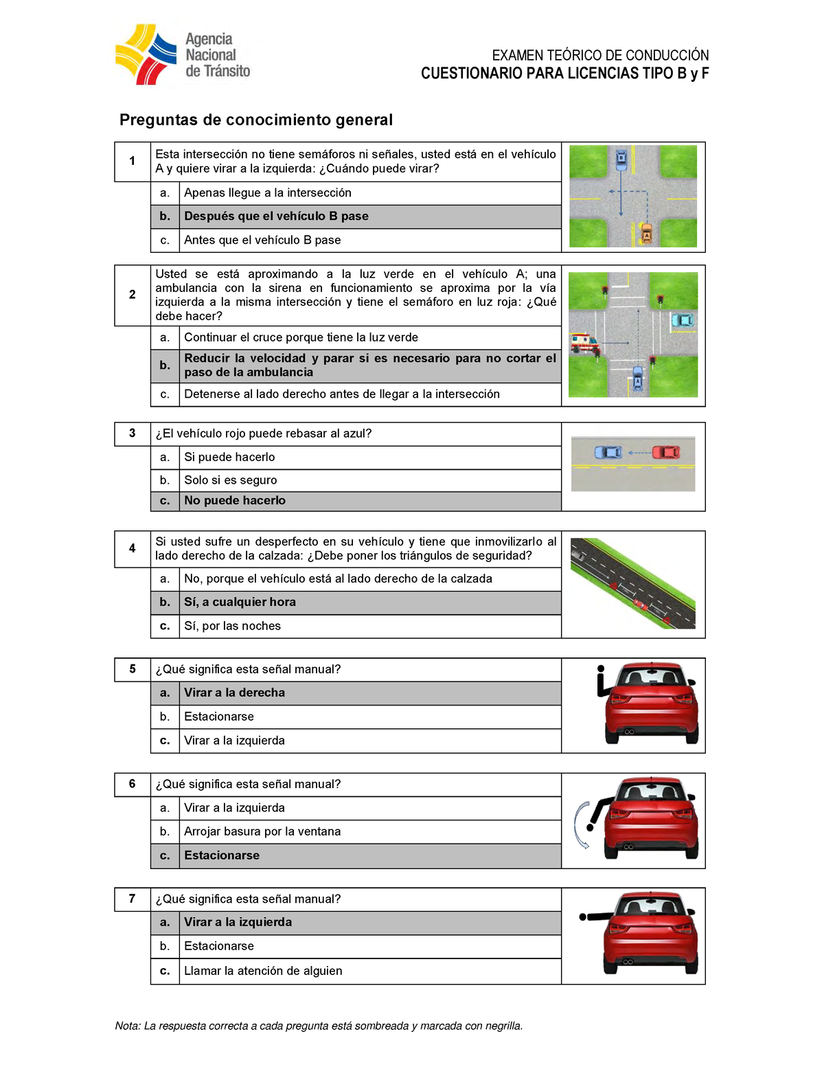 Banco-preguntas-tipo B - CUESTIONARIO PARA LICENCIAS TIPO B Y F ...