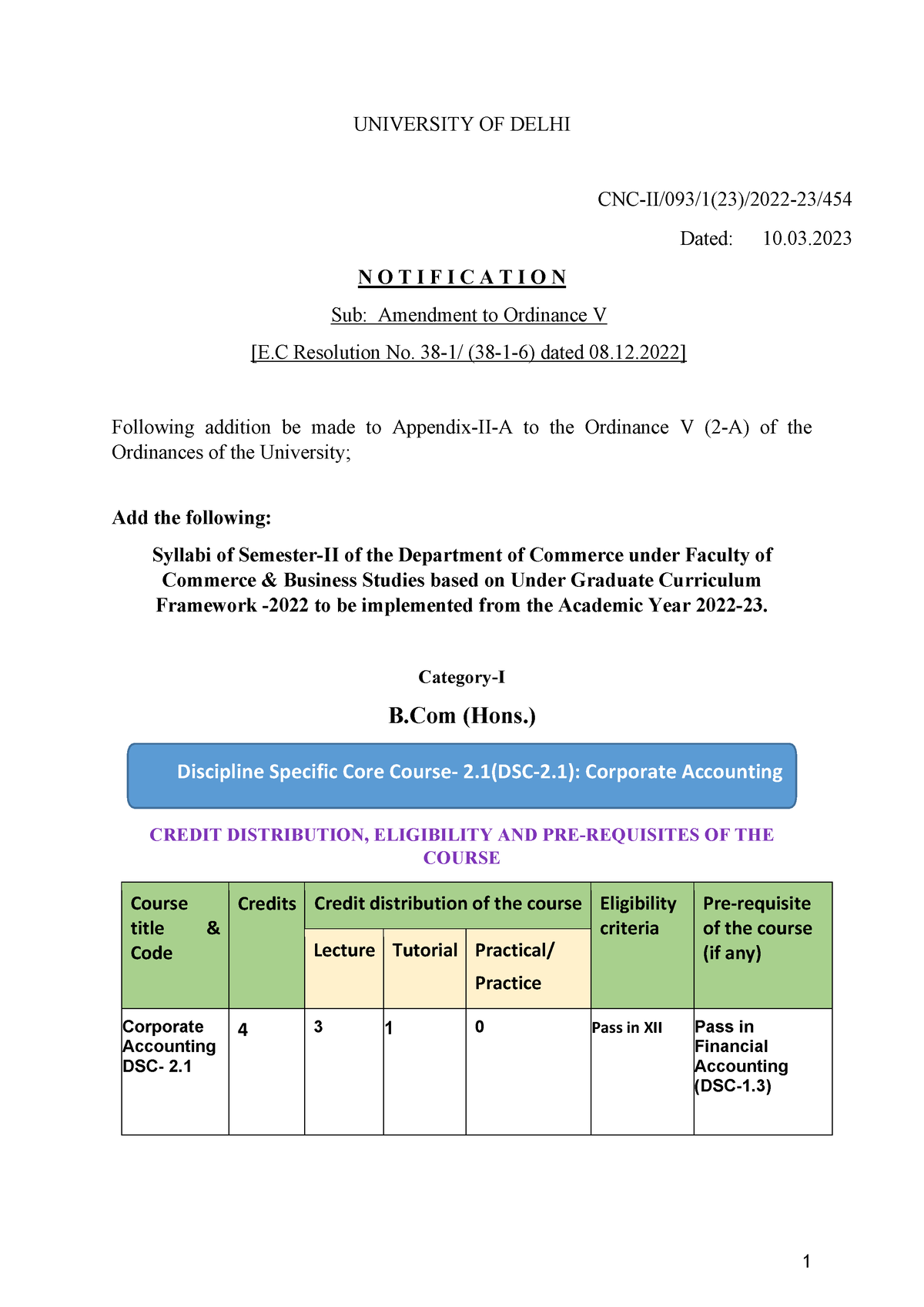 14032023 73 Final Version Commerce - Bcom Hons. - Delhi University ...