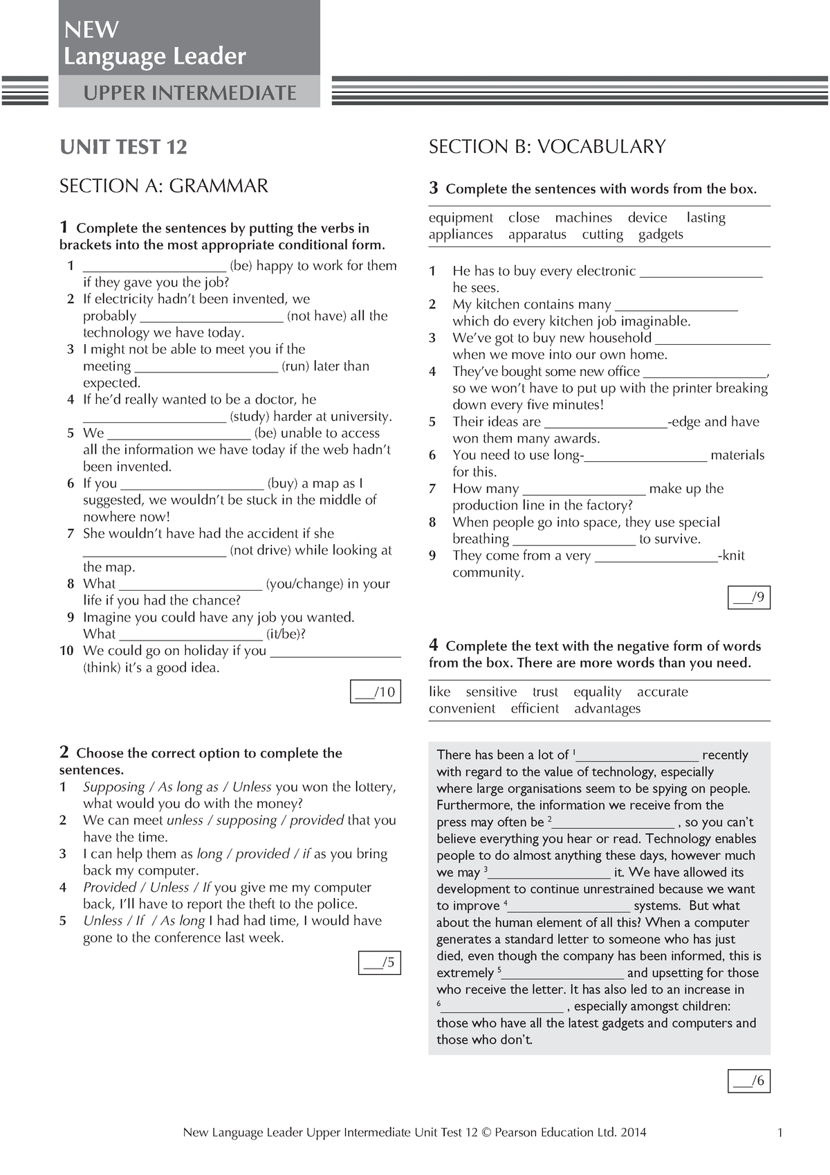 Language Leader Advanced Workbook Answer Key