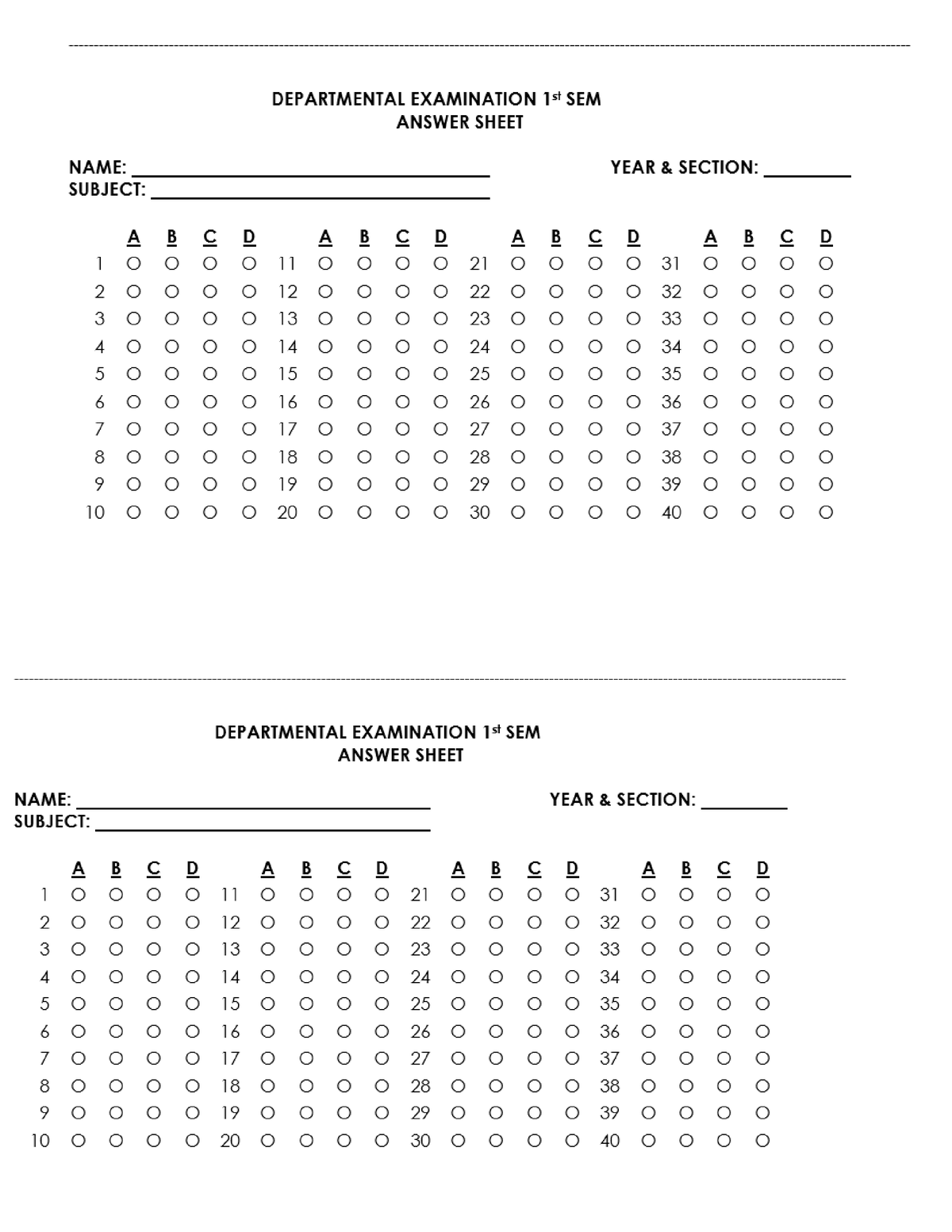 Answer- Sheet Deptals - Bachelor of Science in Accountancy - Studocu