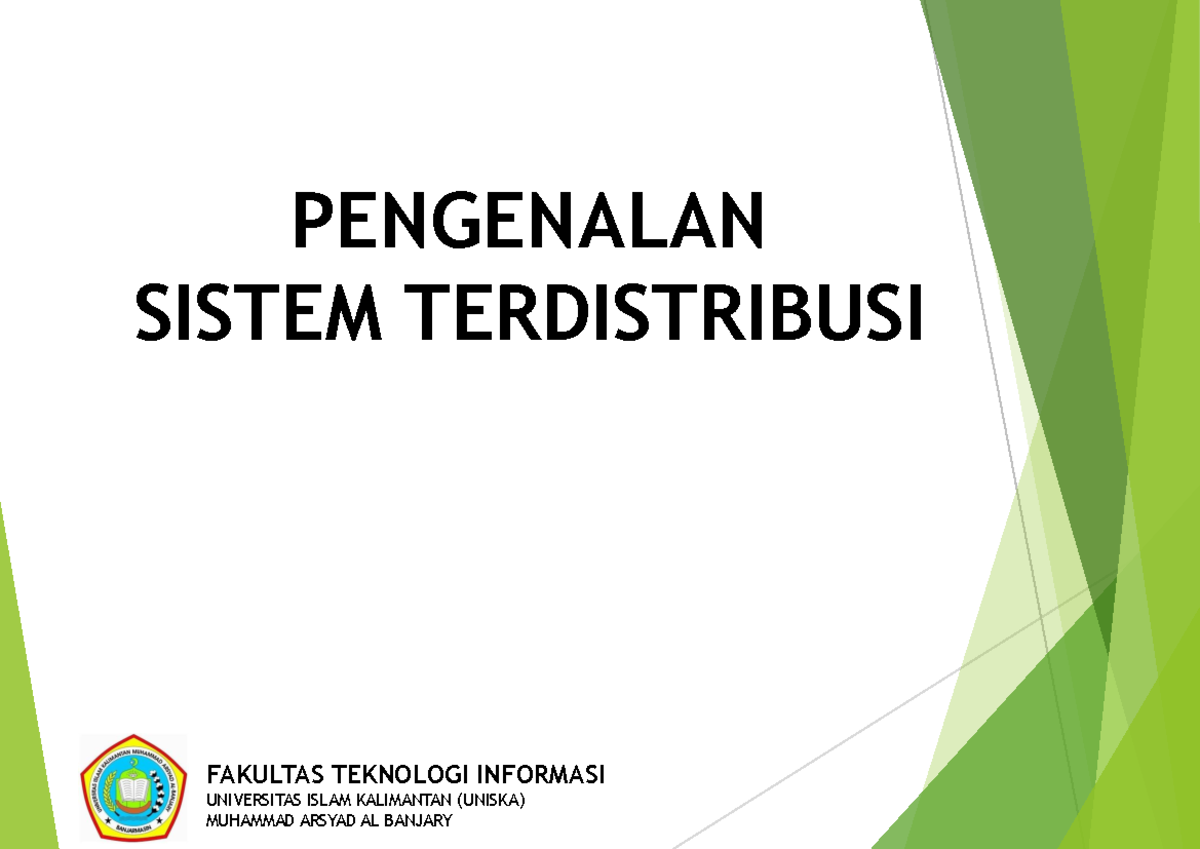 1.1 Sistem Terdistribusi - P1 - PENGENALAN SISTEM TERDISTRIBUSI ...