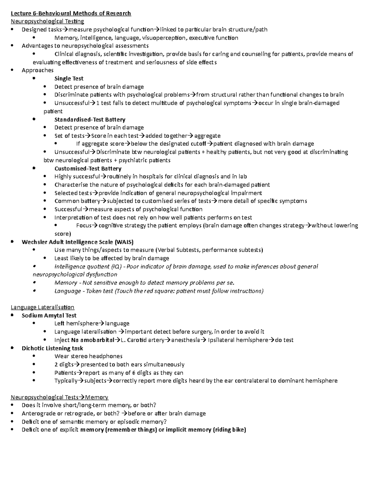 L6 - Lecture notes 6 - Lecture 6-Behavioural Methods of Research ...