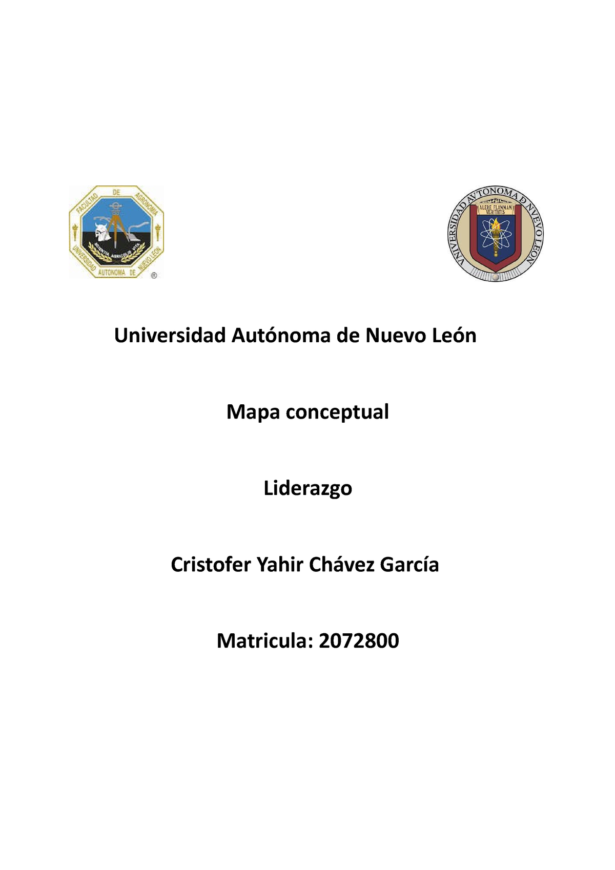 Liderazgo Mapa Conceptual - Universidad Autónoma De Nuevo León Mapa ...