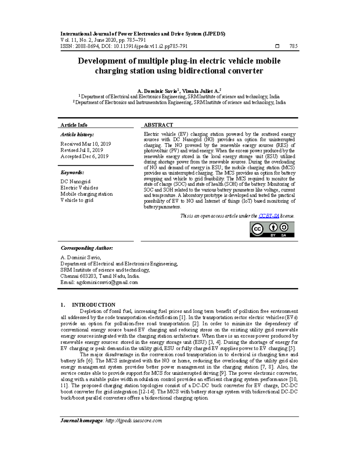 Development of multiple plug in electric International Journal of