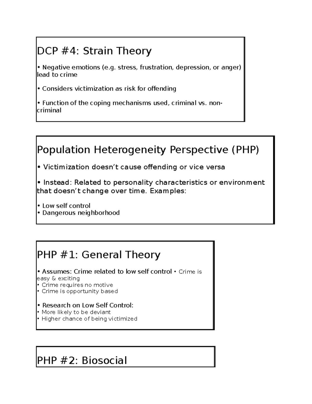 CJ 2 - Victimology Lecture Notes, Chapter 3 And 4 - DCP #4: Strain ...