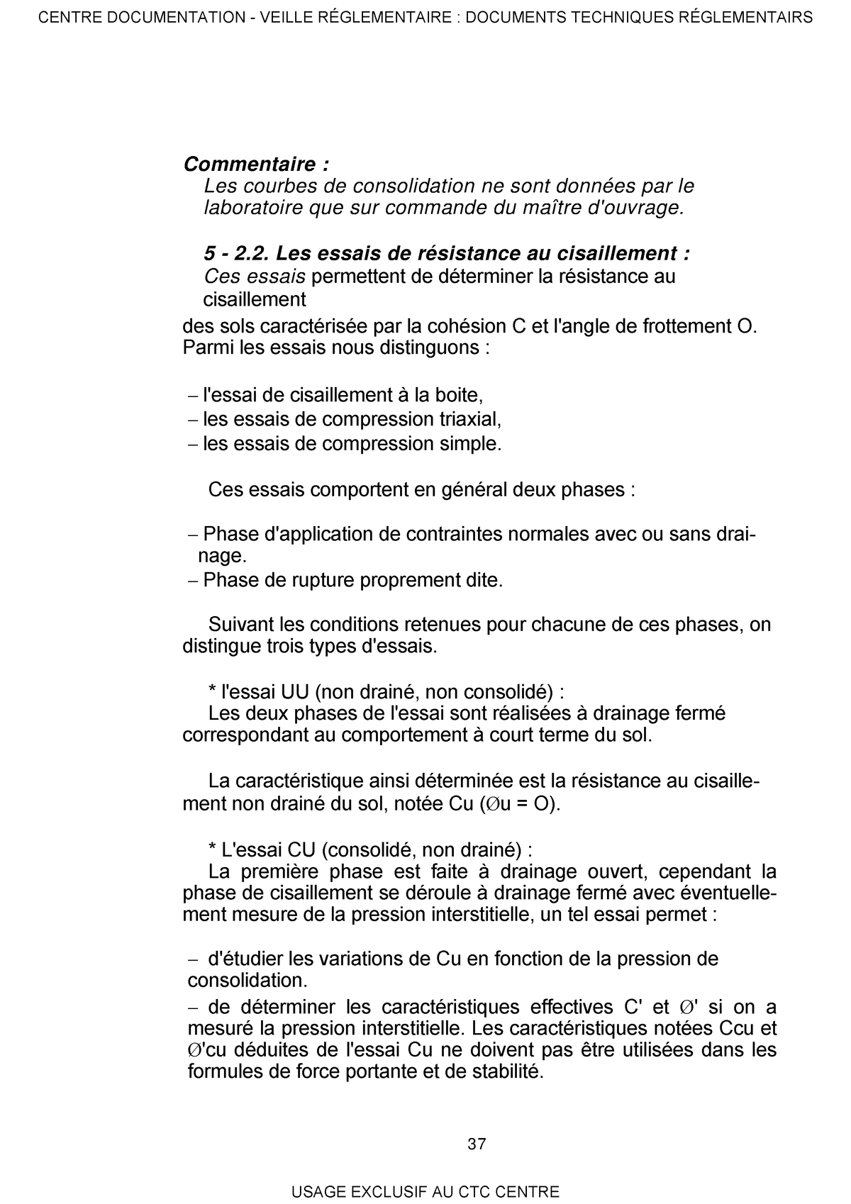 Méthode de sondage et d essais des sols-4 - Commentaire : Les courbes ...