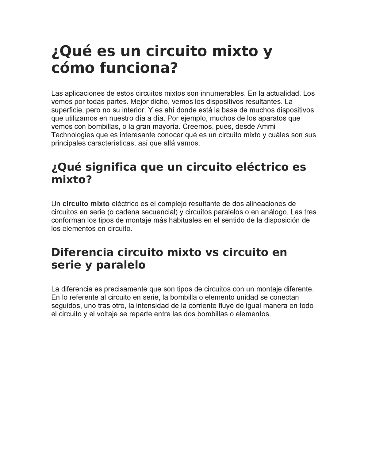 Qué Es Un Circuito Mixto Y Cómo Funciona - ¿Qué Es Un Circuito Mixto Y ...