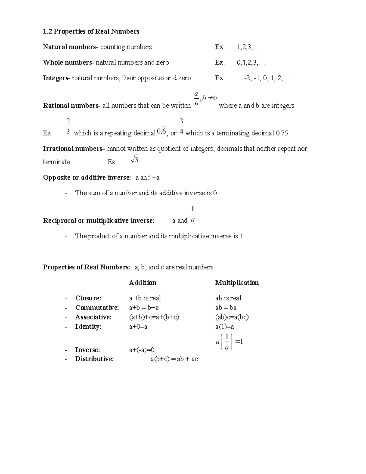 1.2,+1.4,+1.6+Notes - Unit 1 of Algebra 2 Honors at Langley High School ...