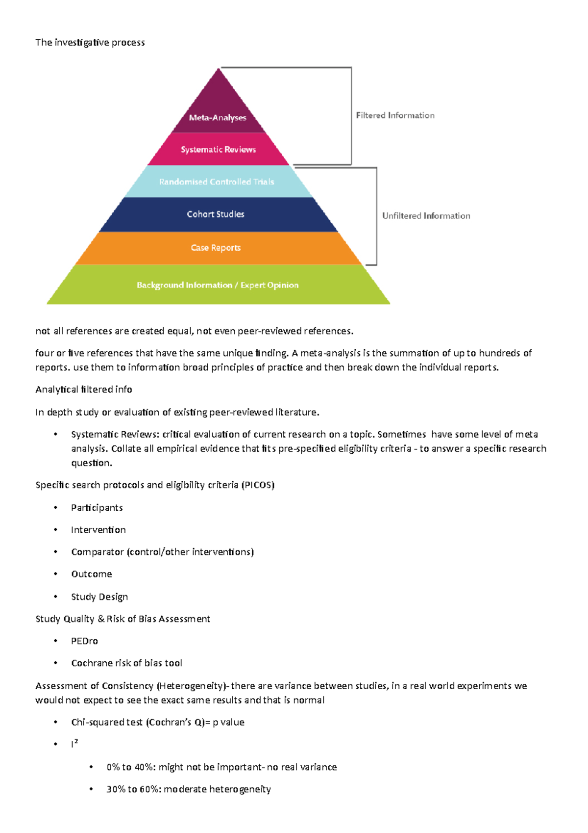 The investigative process - four or five references that have the same ...