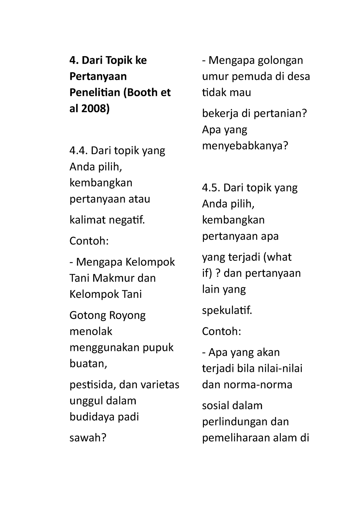 14 - Catatan - Dari Topik Ke Pertanyaan Penelitian (Booth Et Al 2008 ...