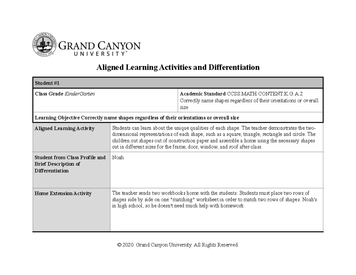 ELM210DT5Aligned Activities and Differentiation Aligned Learning