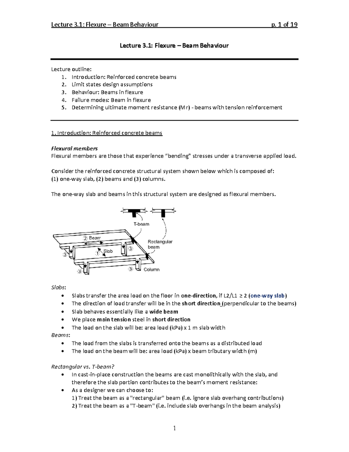 3 1 Flexure Behaviour Of Rc Beams Lecture 3 Flexure Beam 3 1 Flexure Behaviour Of Rc Beams Lecture 3 Flexure Beam